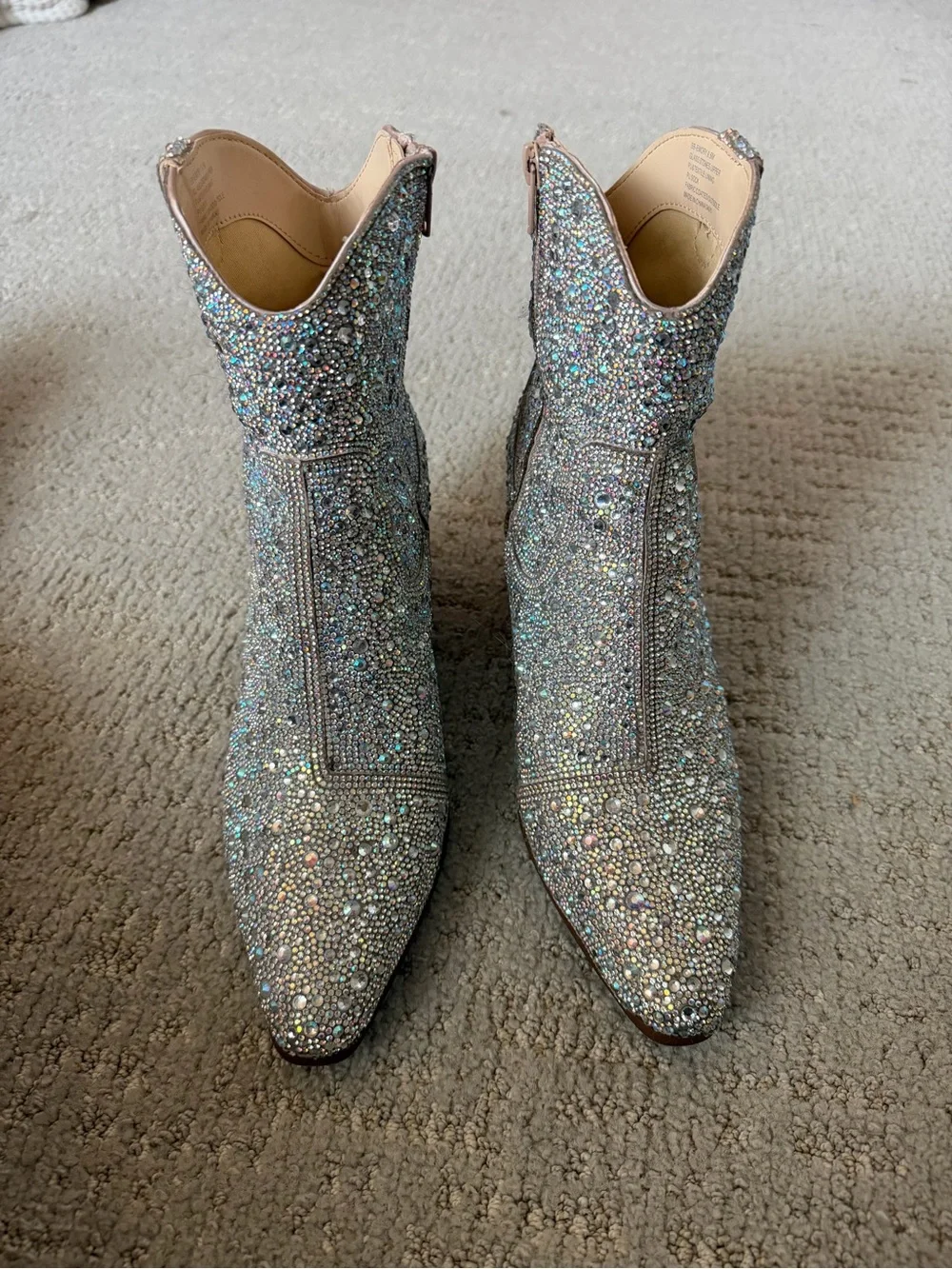 Betsey Johnson Rhinestone Ankle Boots